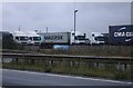 TM2141 : The Orwell Crossing lorry park, Nacton Heath by David Howard
