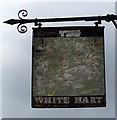 Sign for the former White Hart public house, Markyate