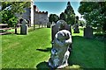 NY4526 : Dacre, St. Andrew's Church: One of the four 'Dacre Bears' in the churchyard by Michael Garlick