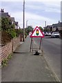 UK Temporary Traffic lights Ahead Sign