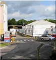 ST3093 : Pedestrian crossing in the Burton's Biscuits site, Llantarnam, Cwmbran by Jaggery