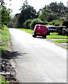 Red Royal Mail van, Green Drove near Pewsey