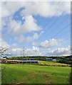 The North-South Interconnector power lines heading for Newtownhamilton