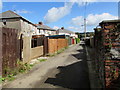 Back lane towards Lewis Crescent, Gilfach