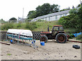 Tractor on the beach at Aberporth