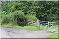 Gated footpath from Rhyd-y-Gwern Farm