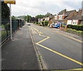 Zigzag road markings on Wavell Drive, Malpas, Newport