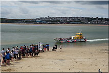 SW9275 : The Padstow ferry arrives at Rock by Peter Jeffery