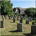 Littlebury churchyard and King