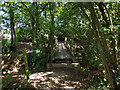 Footbridge on public footpath 1W