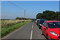 NZ2795 : Parked cars at Druridge by Graham Robson
