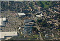 Bell Green gas holders from the air