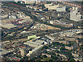 Battersea railway lines from the air