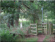 TQ0592 : Kissing gate on footpath north of Cooks Wood by Mike Quinn