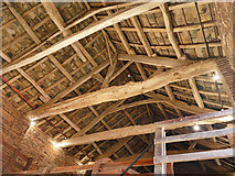 SE3532 : Temple Newsam farm - roof of the Great Barn by Stephen Craven