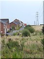 Power lines and houses on Osprey Walk