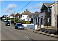 Houses alongside the B4524 in St Brides Major