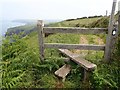 Stile on the Coast Path at Cell Howell