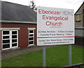 Information board outside Ebenezer Evangelical Church (Congregational), Cwmbran