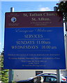 Information board for St Tathan Church, St Athan