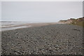 SH5622 : Pebbles, dunes, beach, sea by Trevor Harris