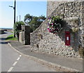 King George VI postbox in a Gileston wall