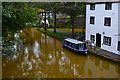 Iron-stained canal water at Worsley Delph