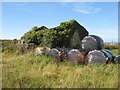 Ruin with bales