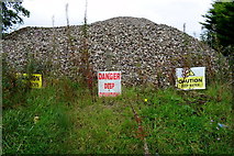 H5373 : Danger notices along Racolpa Road by Kenneth  Allen
