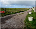 SS8873 : Road Closed sign facing Beach Road, Southerndown  by Jaggery