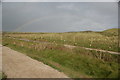 SW5843 : View of a rainbow over Godrevy Point by Robert Lamb