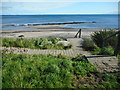 The way down onto Seafield Beach