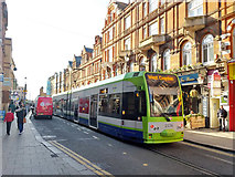 TQ3265 : Tram in George Street, Croydon by Robin Webster