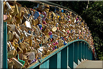 SK2168 : Love Locks over the River Wye by Roger A Smith