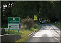 The boundary between Derbyshire & Staffordshire at Hartington Bridge on the B5054