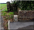 Ordnance Survey Bench Mark in the south of Peniel, Carmarthenshire