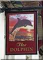 Sign for the Dolphin, Rockingham Road