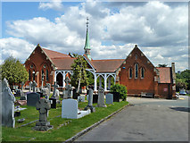 TQ2964 : Chapel buildings, Bandon Hill cemetery by Robin Webster