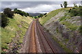 NY7407 : View from Bridge 188 of Settle-Carlisle Railway in cutting near Waitby by Roger Templeman