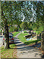 Towpath by Marple Locks No 15 east of Stockport