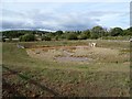 New pond on a construction site