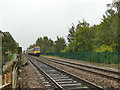 Train approaching Peckfield crossing