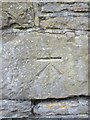 Benchmark on old railway bridge, Holywell