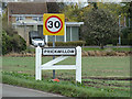 TL5982 : Prickwillow Village Name sign on the B1382 Ely Road by Geographer