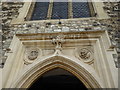 Carvings over the entrance to St Dunstan