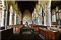 NY4430 : Greystoke, St. Andrew's Church: The nave from the chancel by Michael Garlick