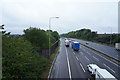 Looking north along the M1