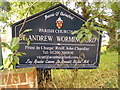 TL9332 : St. Andrew's Church sign by Geographer