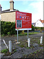 TL9033 : Bures Railway Station car park sign by Geographer