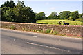 North parapet of Waver Bridge taking B5302 over River Waver